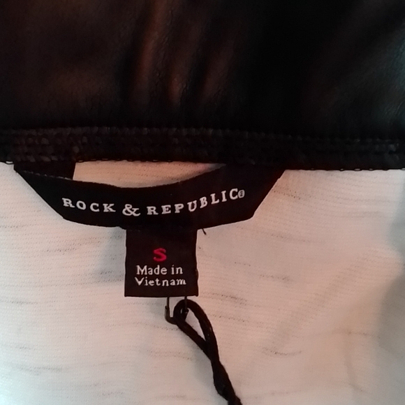 Rock & Republic mini skirt space dye off white and black size small - Picture 3 of 5